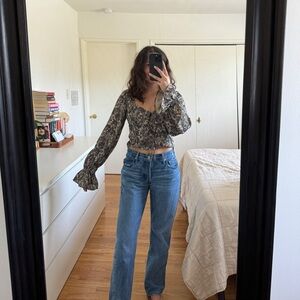 Backyard Roses Isabella Long Sleeve Top - S